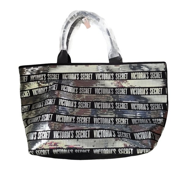 NWT VICTORIA'S SECRET Large Sequined Tote - Picture 1 of 2
